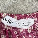 Elodie  Floral Print Cropped Short Sleeve Boho Top in Berry NEW Size XL Photo 8