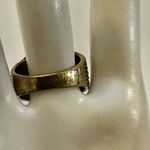 Gold tone rhinestone wide band ring Photo 7