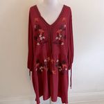 City Chic  Dress Precious Embroidered Rhubarb Photo 1