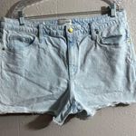 Universal Threads Universal Thread Light Blue Jean Shorts with Frayed Hems Photo 3