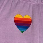 Aviator Nation Rainbow Heart Stitch Sweatpants Mauve large Photo 2