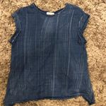 Cloth & Stone Open Back Blue Top Photo 1