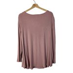Westport Mauve Rose Pink Scoop Neck Ribbed Long Sleeve T-Shirt 1X Photo 1