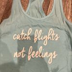 Catch Flights Not Feelings Funny Blue Women’s Small Tank Top Photo 1