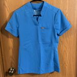 FIGS Siaya Capri Blue V Neck Scrub Top XXS Photo 9
