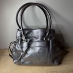 Kate Spade  Metallic Silver Pebbled Handbag Satchel Drawstring Dust Bag Shimmer Photo 1