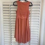 Alya Peach Lace High Low Dress Size Small Photo 1