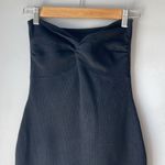 LILLUSORY Knitted Dresses Twisted Front Bodycon Dress with Back Slit Black Size M Photo 5