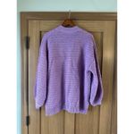 Zyia Active Lilac Petra Chunky Knit Cardigan Puff Sleeves Women’s size Small Purple Photo 7