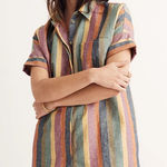 Madewell  Courier Shirtdress in Rainbow Stripe Photo 0