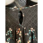 Mason & Belle black floral crinkle blouse Size M Photo 5