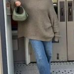 Free People  Swim Too Deep Turtleneck Sweater in Olive Stone Size X-Small Photo 11