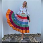 Zimmermann NWOT  Riders Multi Tiered Midi Skirt Flare Size 0/XS Photo 2