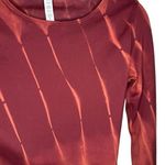 Lululemon Wunder Train Cropped Long Sleeve Size 4 Sun Bleached Wash Red Merlot Photo 4