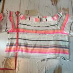 Lemlem  by Liya Kebede Cotton Gauze Striped Off Shoulder Crop Top Size Medium Photo 8