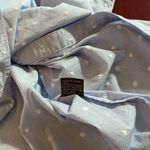 J. McLaughlin  Blouse Womens M Blue Cotton Swiss Dot Button Shirt lightweight Photo 10