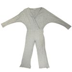 Femme Luxe Women's Gray Ribbed Knit‎ Wide Leg Jumpsuit UK 10 V Photo 1