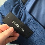 BCBG Paris Dark Blue Cropped Smocked Top Large NWT Photo 6