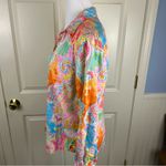 CHAPS Paisley Button Down Blouse 100% Cotton Bright Pastel - Size XL Photo 5