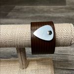 Nashville brown cuff with silver guitar pick Photo 1