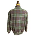 Pendleton 1980s  Green & Navy 100% Wool Vintage Front Zip Coat Women size Medium Photo 3