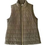 Michael Kors MICHAEL Puffer Vest Olive Brown Small Golden Zipper Photo 0