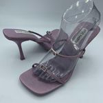 Steve Madden Aislinn Lilac Satin Strappy Rhinestone Detail Slip-On Sandals 8.5M Photo 1