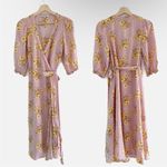 Madewell Size XXS Linen Blend Ruffle Cuff Wrap Floral Dress in Dutch Dandelions Photo 5