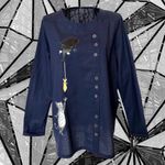 Wearable Art Cat Tunic Faux Button Photo 1