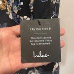 Lulus NWT Evenings With You Dark Teal Floral Burnout Velvet Asymmetrical Dress M Photo 6