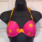 Aerie  Blakey Hot Pink & Orange Polka Dot Bikini Photo 0
