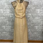 Indigo Rein  Faux Wrap Yellow Stripe Dress Photo 6