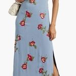 Rag and Bone  Joelene Embroidered Slip Dress Blue Floral 0 Photo 0
