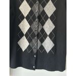 Apt. 9  Argyle Cashmere Button Up Soft Sweater Size Small Tweed Preppy Academia Photo 3