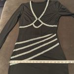 Black Long Sleeve BodyCon Club Party Event Dress Silver Detail Size L NEW Size L Photo 7