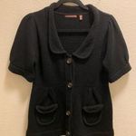 Anthropologie 525 America Short Sleeve Button Down Knit Cardigan Black Photo 0