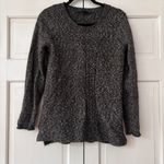 prAna Nolan Tunic Sweater Coal Gray Grey Size Small Crew Neck Braided Knit Photo 2