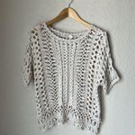 Anthropologie MOTH loose Yarn Knit Cream Blouse Photo 2