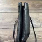 Margot Black Pebbled Leather Crossbody Bag OS Double Zipper Closure Adjustable Photo 12