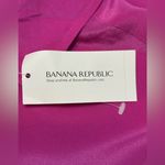 Banana Republic Womens Silk TOP Long Sleeve PINK Tie Front SILK Size 2 NWT Photo 5