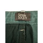Simple Society  Juniors Size 17/33 Teal Green Cargo Mid High Rise Baggy Leg Jeans Photo 3