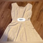 Vintage 1950s 1960s Dress / Ivory Cotton Velvet Sleeveless Dress White Size M Photo 8