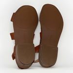 Aetrex  Kristin Cognac Heel Sandal‎ Brown Women's Size 8.5 Hook And Loop Photo 4