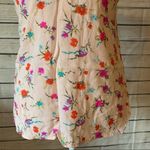Xhilaration Pink Floral Strappy Back Tank Top Photo 6