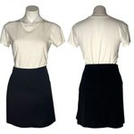 Everlane  Black With Mini Skirt Stretch Cotton Inside Elastic Waist Size 12 Photo 7