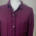 SO  Favorite Button-Down Shirt Women’s Size M Long Sleeve Burgundy Pocket Top Photo 1