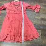 Free People  in Dreamland Crochet Knit Dress Coral Size 0 Boho Hippie Artsy Flowy Photo 6