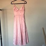 House Of CB HOUSE‎ OF CB ‘Tiffany’ Parisian Pink Satin A-Line Midi Dress NWOT M D-DD Photo 4
