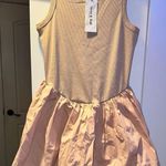 Strut & Bolt NWT  knit contrast balloon poplin mini dress. Photo 7