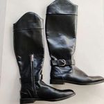 ZARA Flat Tall Black Riding Boots w/ Buckles Womens Size 7.5 38 7053/301 Shoes Photo 4